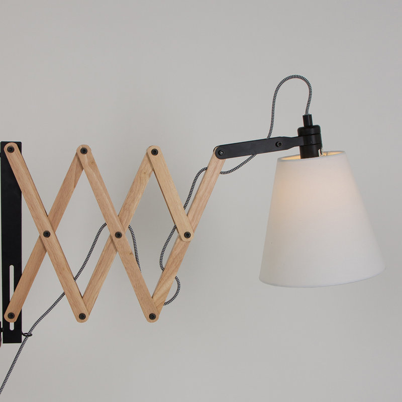 Aoki Wood Plug-in Swing Arm Sconce