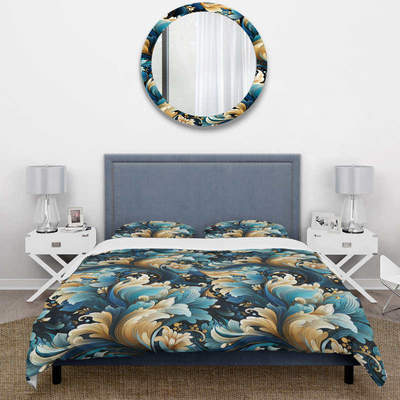 Ensemble de housse de couette Deco Paisley Elegance, Housse de couette pour très grand lit et 2 très