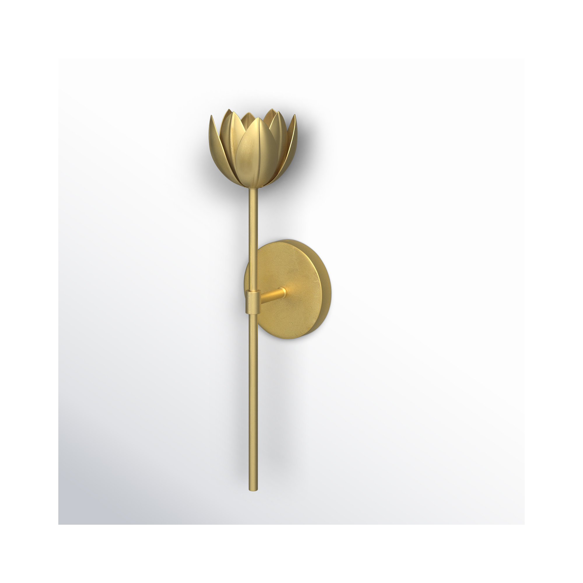 Dario 1-Light Dimmable LED Armed Sconce, Gold