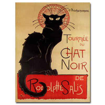 « tournee du chat noir », affiche rétro sur toile tendue