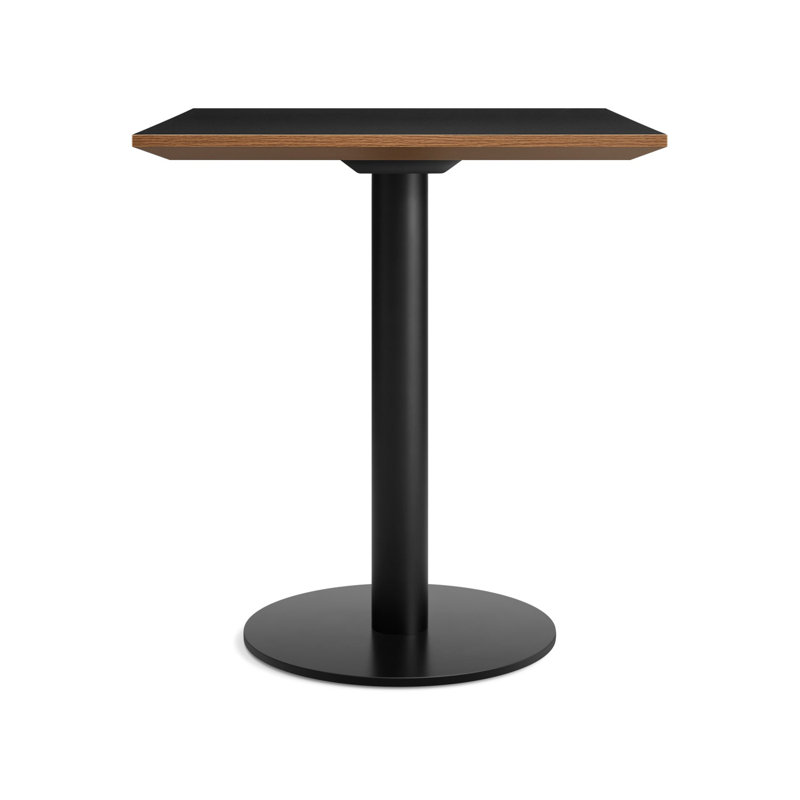Easy Walnut Wood Dining Table, Walnut, Matte Black