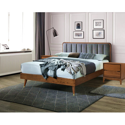 Monte Rosa Platform Wooden/Upholstery Bed In Queen Size