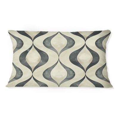 Coussin lombaire beige Mid-Century