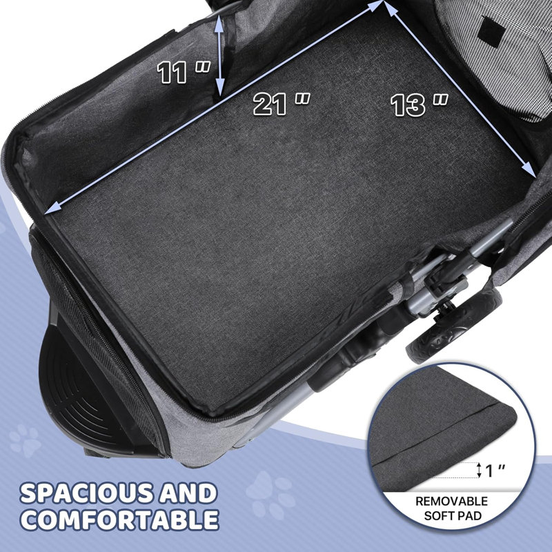 Poussette pour petits animaux de compagnie 10-30Lbs