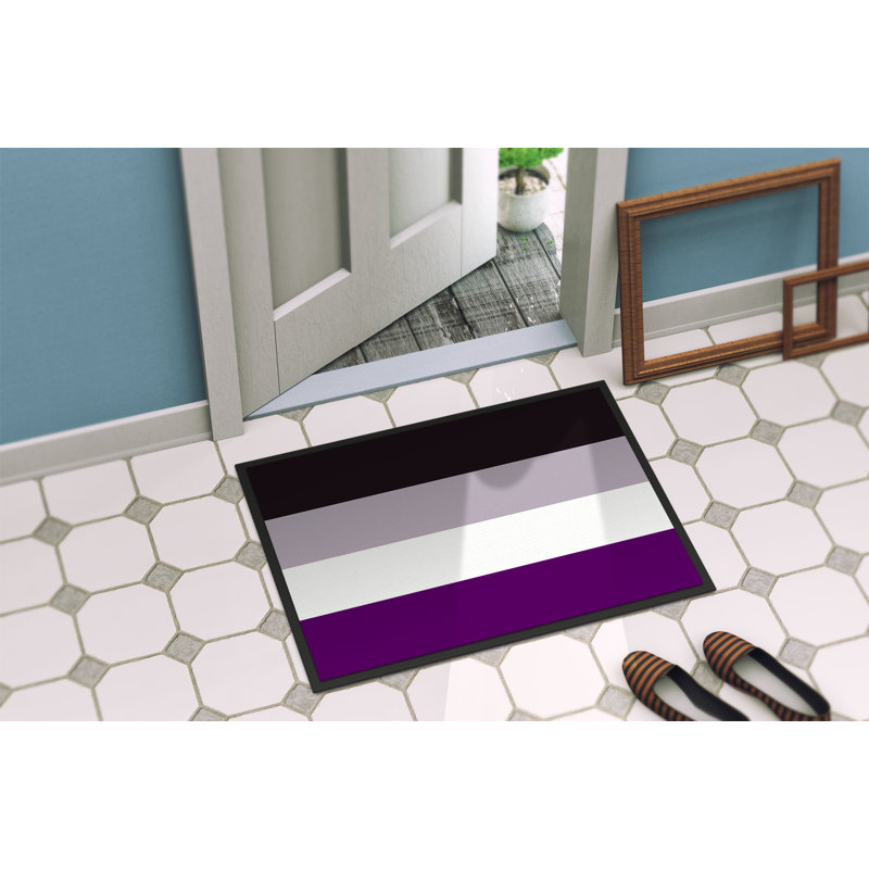 Tapis de porte USA Gay Pride, l 24 po x L 36 po, Fierté asexuelle