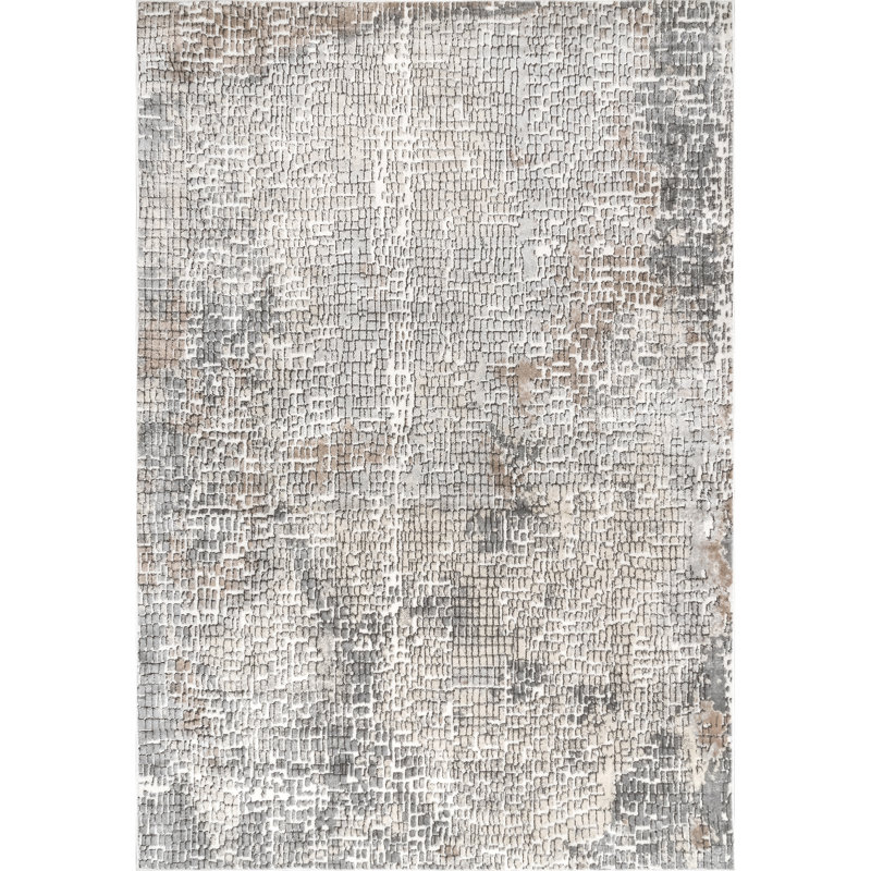 Tara Contemporary Abstract Tile Area Rug, Rectangle 5'3" x 7'7"