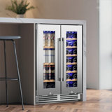 Nipus 23.42'' 20 Bottle and 57 Can Dual Zone Wine & Beverage Refrigerator