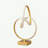 19" In Abstract Infinity Matte Gold Modern Table Lamp