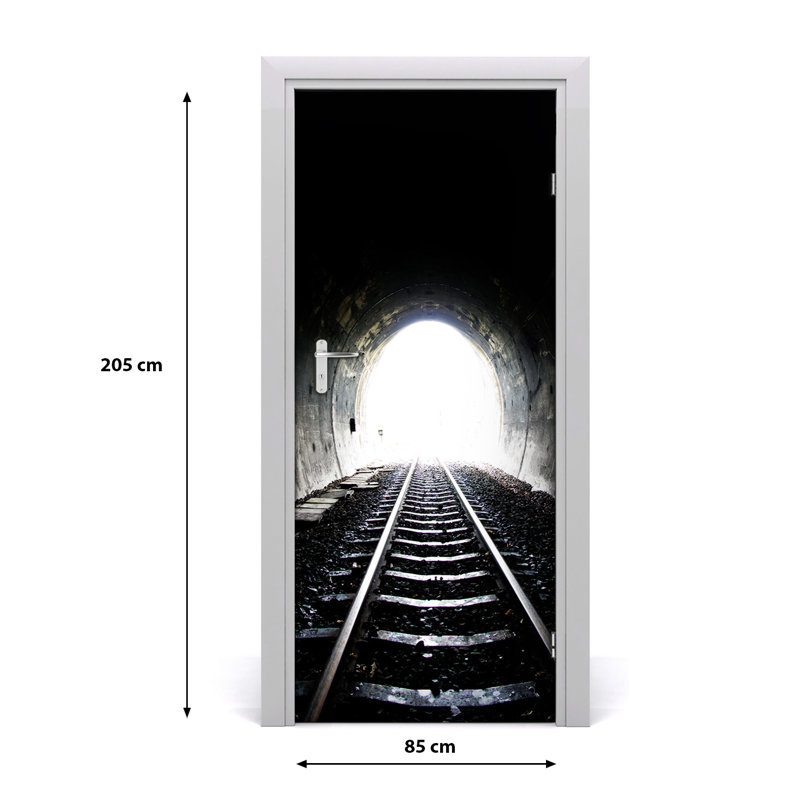 Tunnel Rails Self-adhesive Door Decal