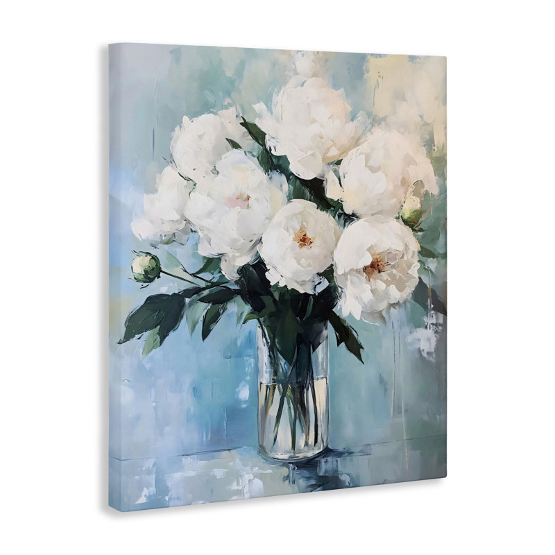 Vase de pivoines blanches, design par LSR Creative Studio, H 20 po x l 16 po