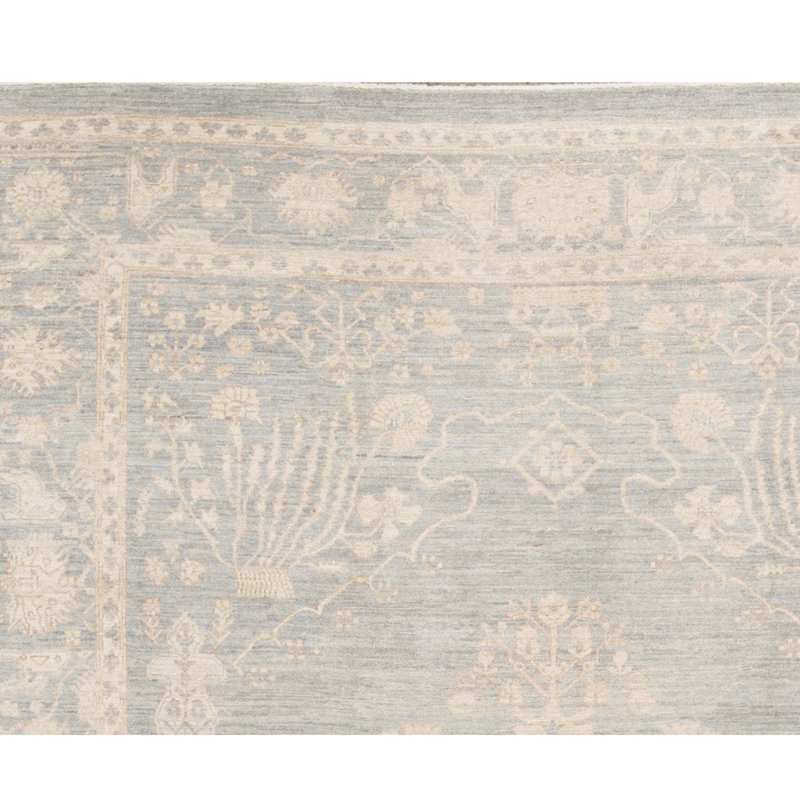 Sultanabad Hand-Knotted High-Quality Light Blue Area Rug