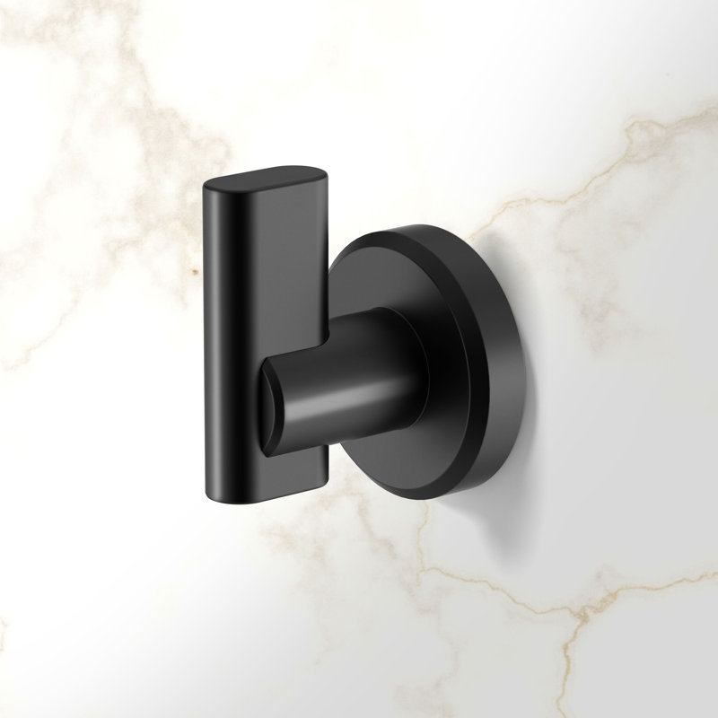 Locke Robe Hook, Matte Black