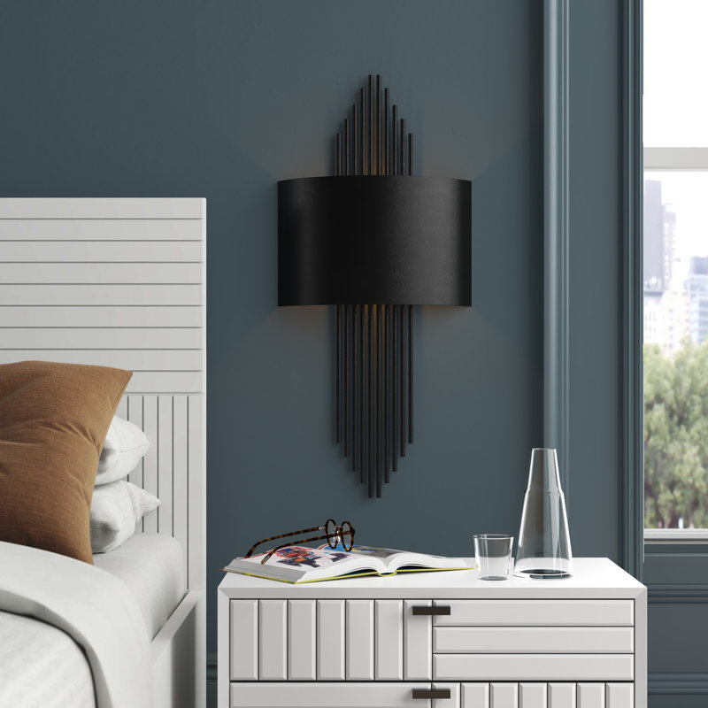 Modern Black Wall Lamp, Metal Body, 29.5 x 3.9 x 8.7 inches | E27 Socket, Max 40W, IP20 | Stylish Novelty Design for Home Decor | Includes Setup Instructions & Connecting Apparatus | Perfect for Accent Lighting
