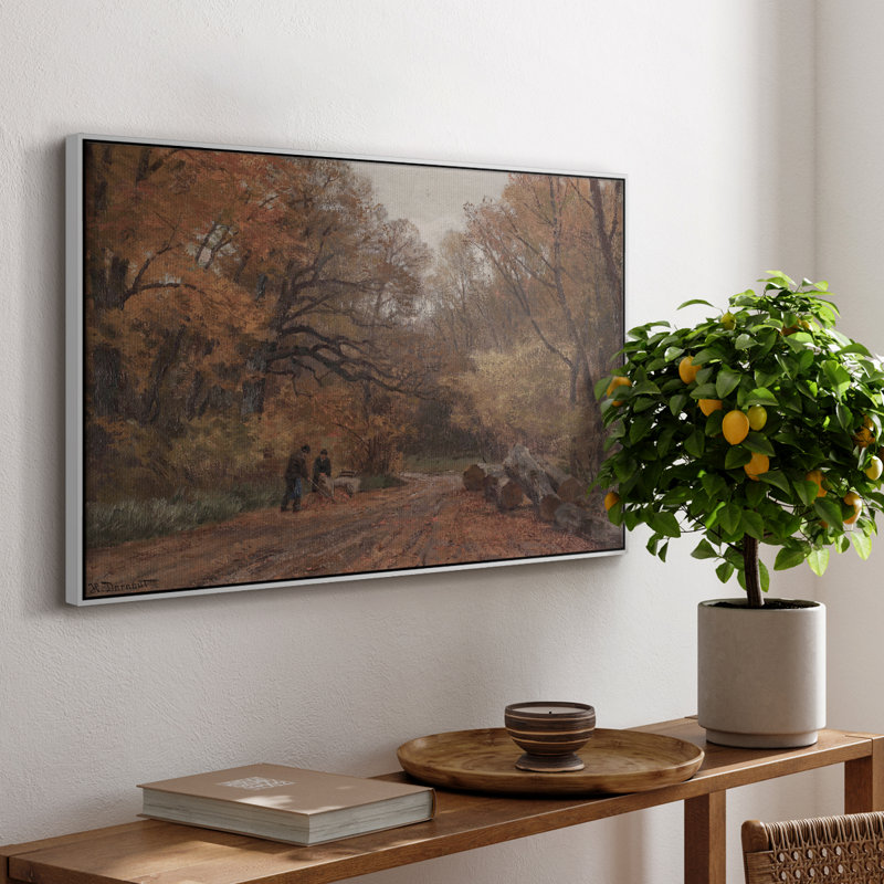 «Vintage Landscape -CCCX» sur toile, Blanc, H 27 po x l 41 po