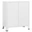 Armoire d'appoint Nova, 37 pouces, 4 tiroirs, structure en métal blanc moderne