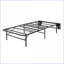 Base de lit plateforme simple pliable en métal noir - profil haut de 14 po, assemblage sans outil-652182036