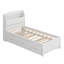 Lit plateforme en bois avec lit gigogne à DEL
