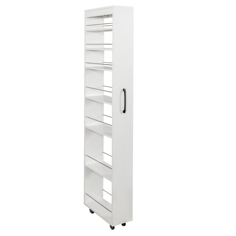 Tablette de rangement coulissante à 7 niveaux - Organisateur multifonctionnel ouvert sur une face pour la cuisine, Blanc