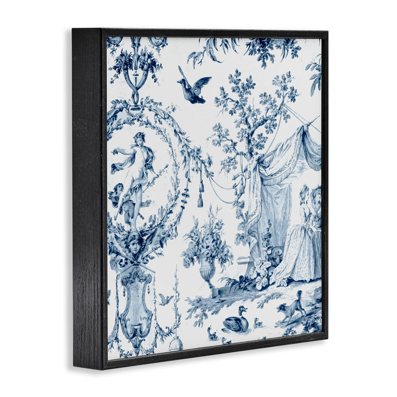 Giclée encadrée de scène de toile classique, design par Vintage Hustle, H 17 po x l 17 po, Giclée encadrée noir minuit