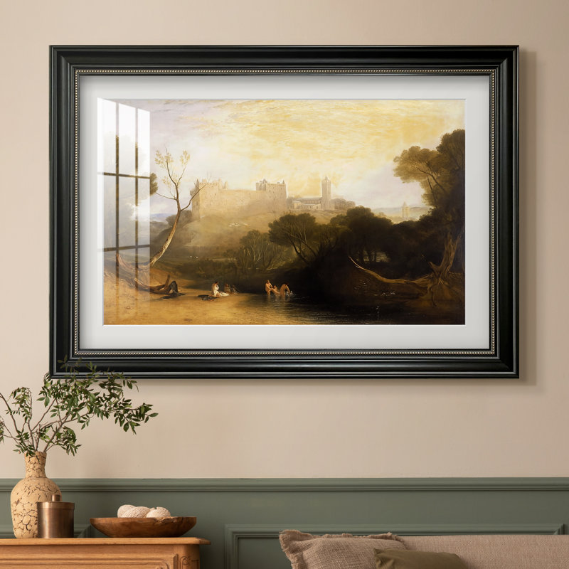 Palais de Linlithgow, vers 1807 - J.M.W. Turner - Estampe encadrée sur mesure, 20x28 INNER SIZE, Framed Print with Mat