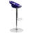 Contemporary Plastic Adjustable Height Barstool with Rounded Cutout Back and Chrome Base-969223437