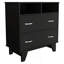 Commode à double tiroir Arabi, chambre à coucher, noir-760829110