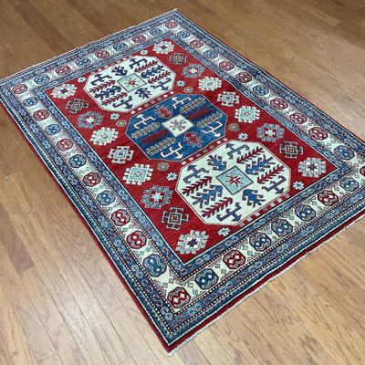  Handmade Kazak Wool Rug
