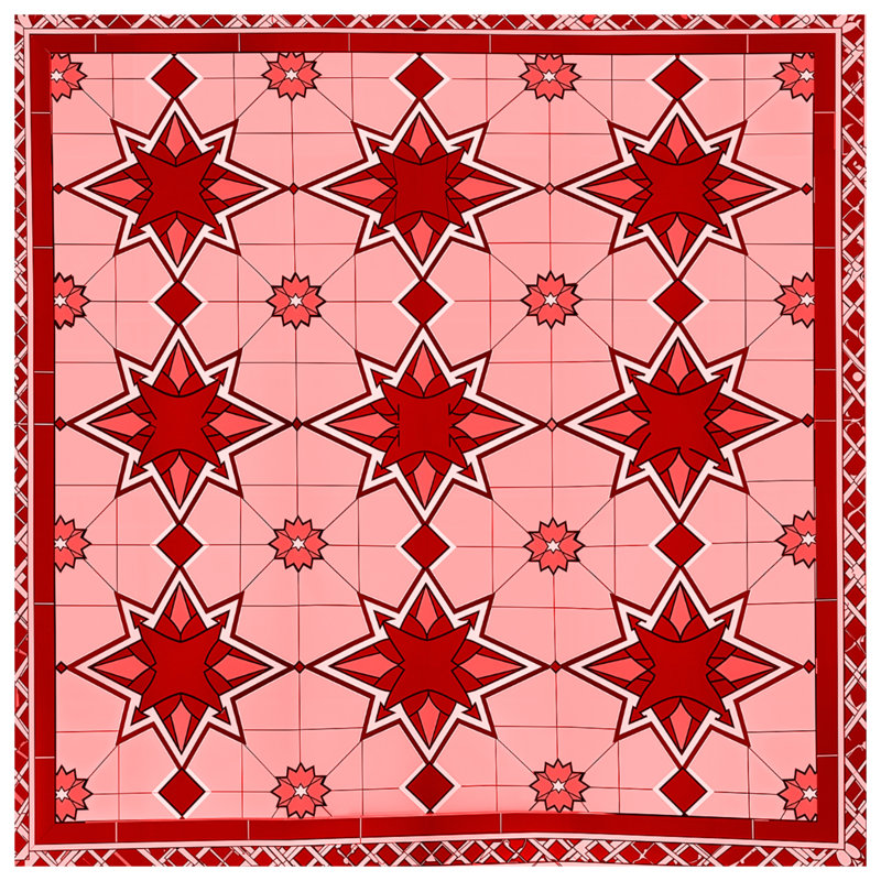 Red Star Pattern Comforter, Twin Extra Long