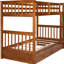 Lit superposé Twintwin en noyer avec rangement et - fonctionnel centre de chambre à coucher en bois massif de qualité