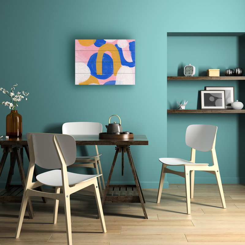 Ejaaz Haniff  Pink Prom Wood Slat Art, H 12 po x l 16 po