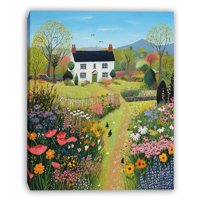 Golden Field Lilies Wrapped Canvas Wall Art