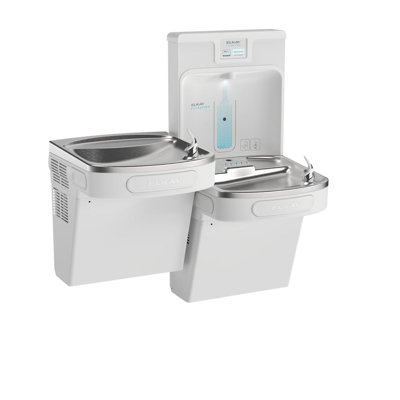 Elkay LZSTL8WSAP-PF Enhanced ezH2O Bottle Filling Station & Versatile Bi-Level ADA Cooler Refrigerated  PFOA/PFOS Reduction Quick Filter Change