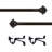 Solomon Adjustable Single Curtain Rod-1832827902