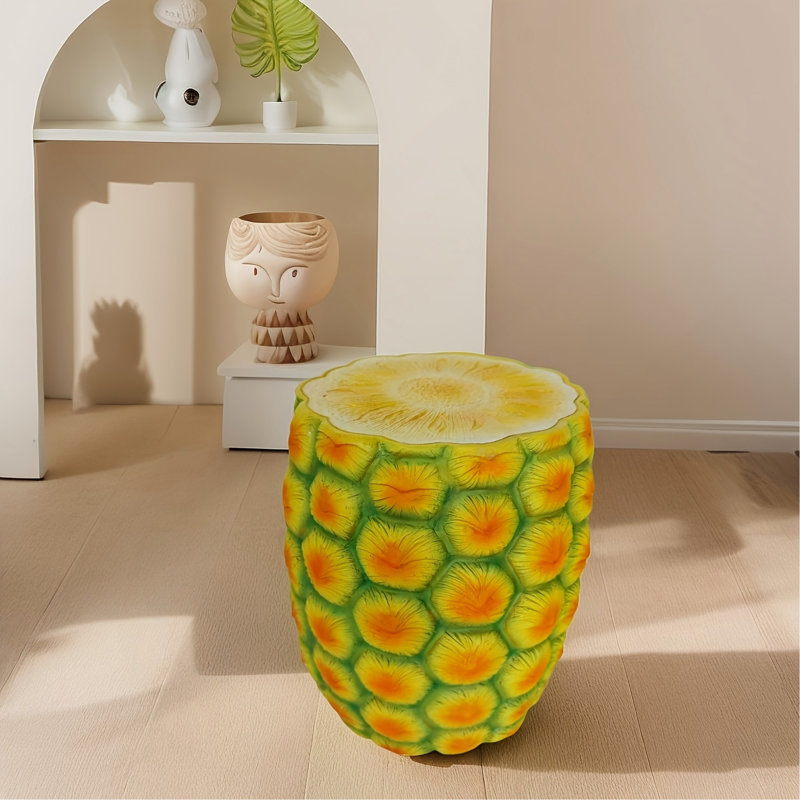 Tabouret à fruits ananas, tabouret surdimensionné en résine de 14 po, table d'appoint, décorations d'intérieur pour jardin, mobilier de jardin innovant et polyvalent