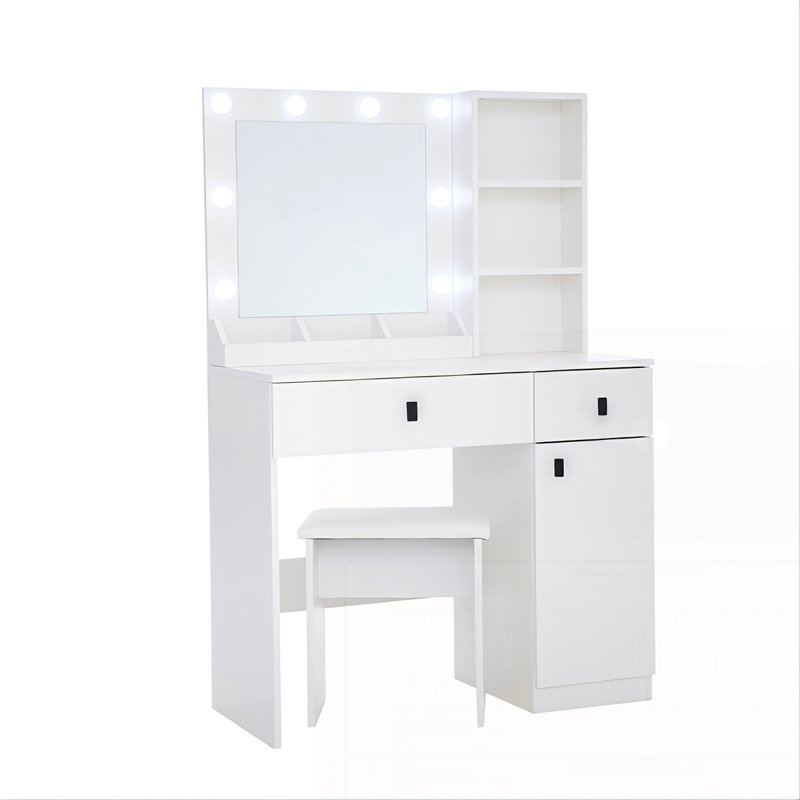 Makeup Vanity Desk with Large Drawers & Three Level Storage Dreeser
