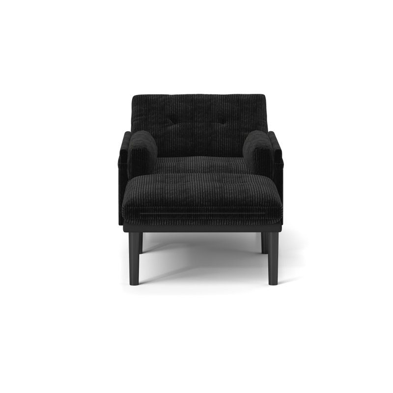 Canapé moderne avec fonction inclinable, Noir