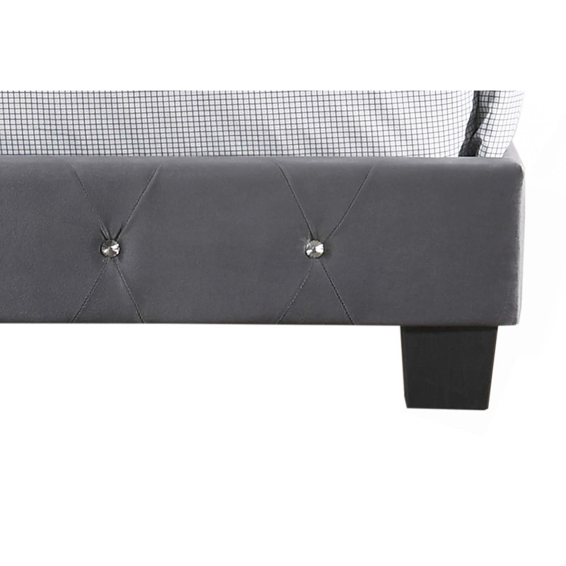 Anjelo Upholstered Standard Bed, Queen, Gray