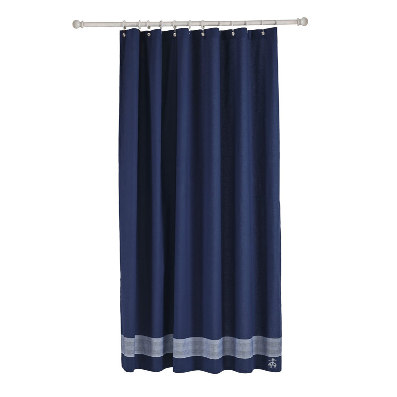 Cotton Shower Curtain, Navy
