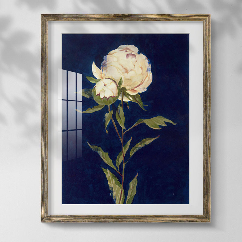 «Neutral Wash II», reproduction encadrée, Blanc, Papier avec cadre noyer