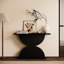 Console de 47 po en bois à texture martelée 47 po avec DEL, parfaite pour un décor de salon contemporain, une utilisation multi-scène, une installation rapide et des outils