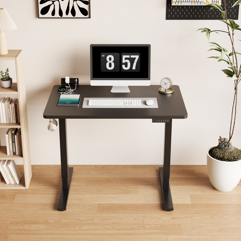 Bureau debout à hauteur ajustable Home Office, Noir