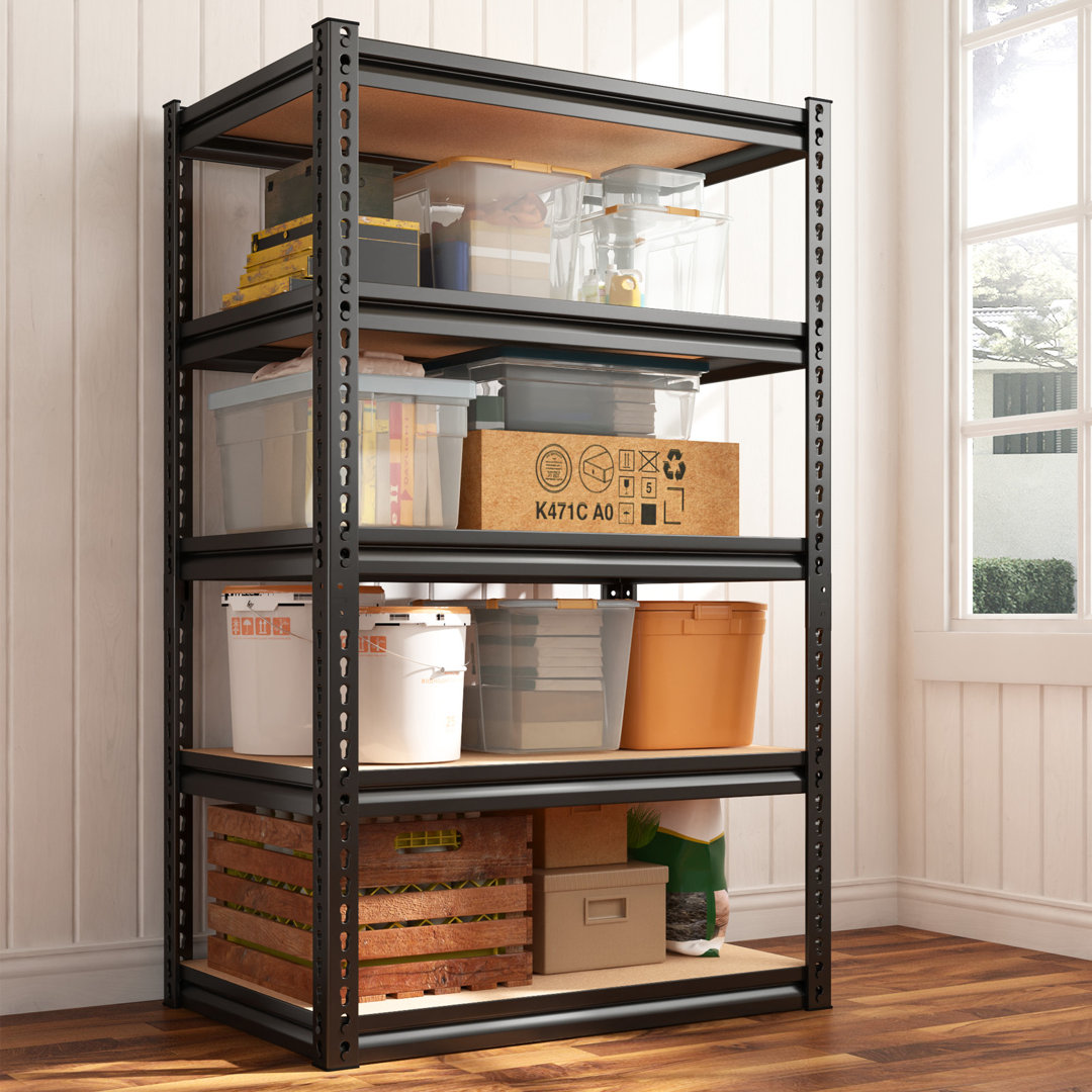 Meaghann Metal Height -Adjustable Shelving Unit, Heavy Duty Boltless Storage Shelves 17 Stories 
