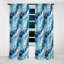 Rideau occultant en marbre Coastal Blue Elegant Marble Shore-107539323
