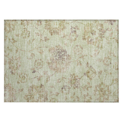 Charysse Washable Floral Indoor / Outdoor Rug