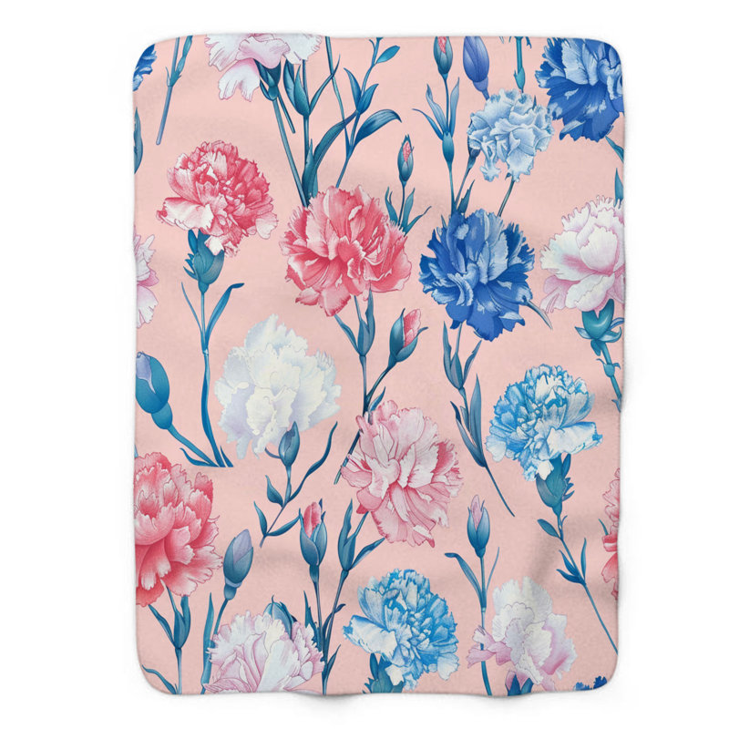 Carnation Pink - 1 Piece Premium Blanket, 60" W x 80" L