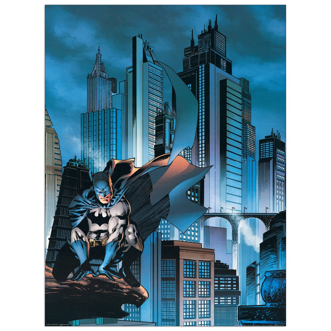 Leinwandbild DC-Comics-Gotham City 1, Grafikdruck