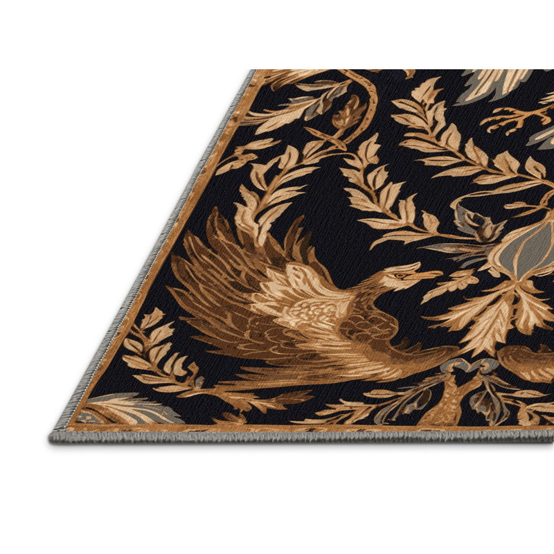 Tapis mauve lavable à la machine, Carré 5 pi
