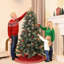  Arbre de Noël artificiel en pin givré de qualité supérieure avec pommes de pin et aiguilles-112575493