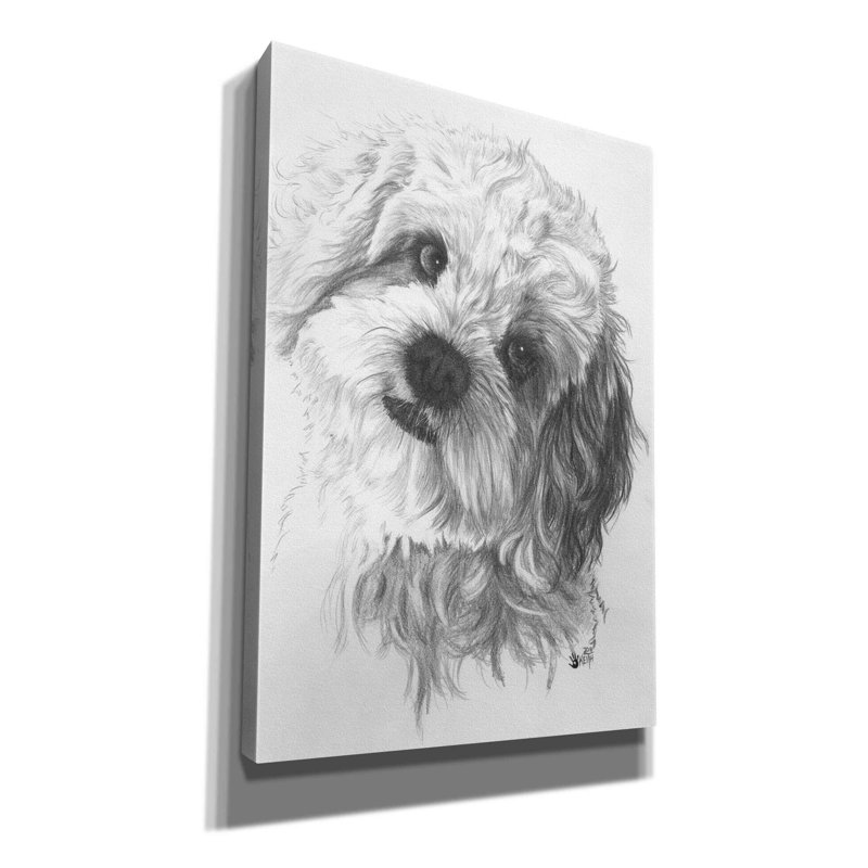 «Cavachon» par Barbara Keith, peinture sur toile tendue