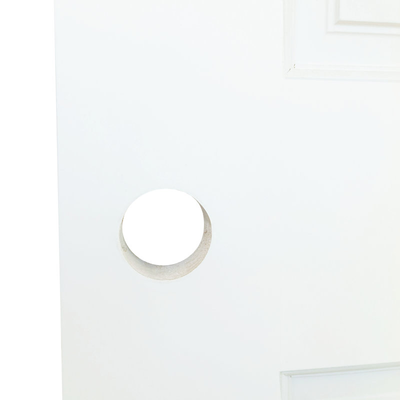 Dalle blanche à 6 panneaux avec trou de perçage, 24 po x 80 po